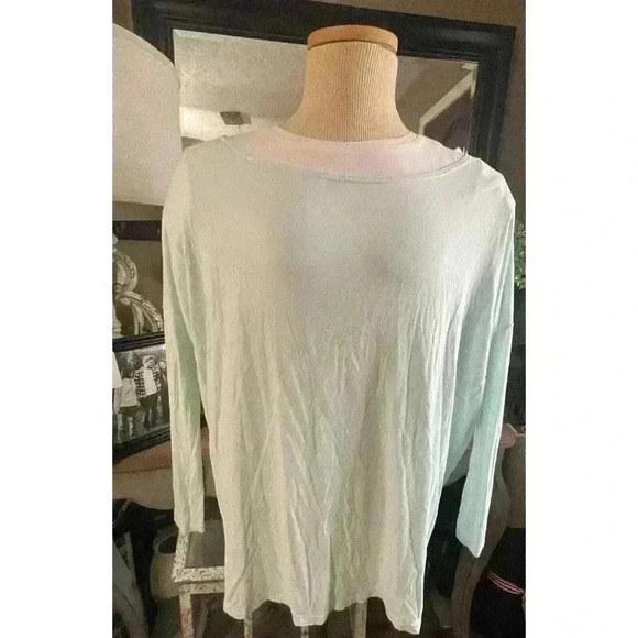 Piko 1988 Womens Size Medium Mint Green Oversized Stretch Bamboo Blend Shirt Top - Picture 1 of 2